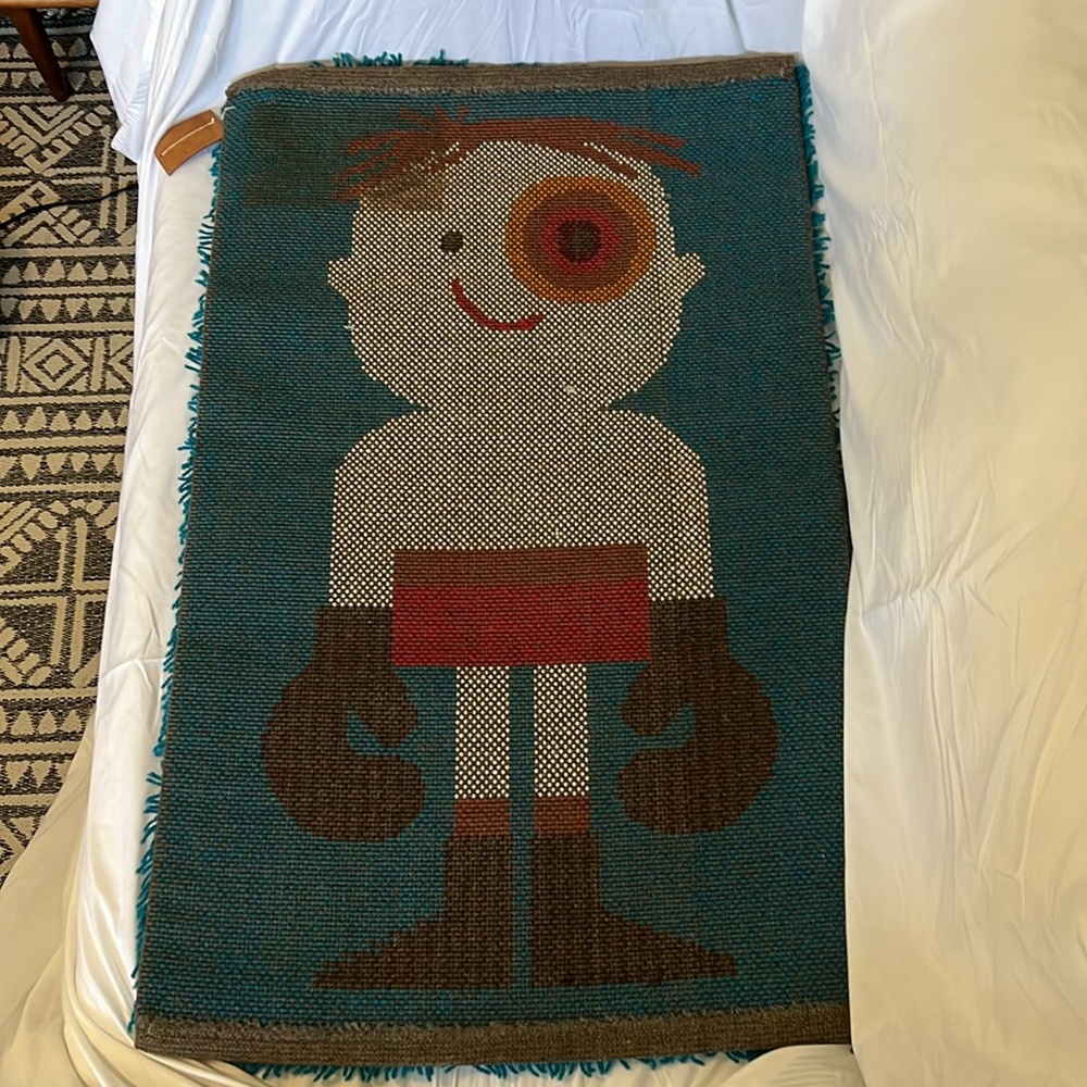 Rya Rug Wall Hanging by lb Antoni "Boxer" (NWT - Vintage) - Picture 4 of 7